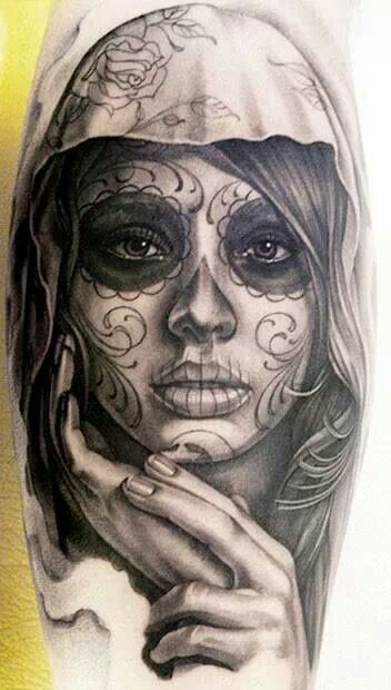 Portrait Tattoo einer Frau