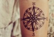 Kompass Tattoo auf dem Unterarm