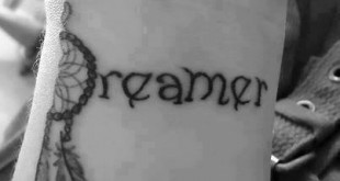 Traumfänger Tattoo mit Tattoo Spruch Dreamer
